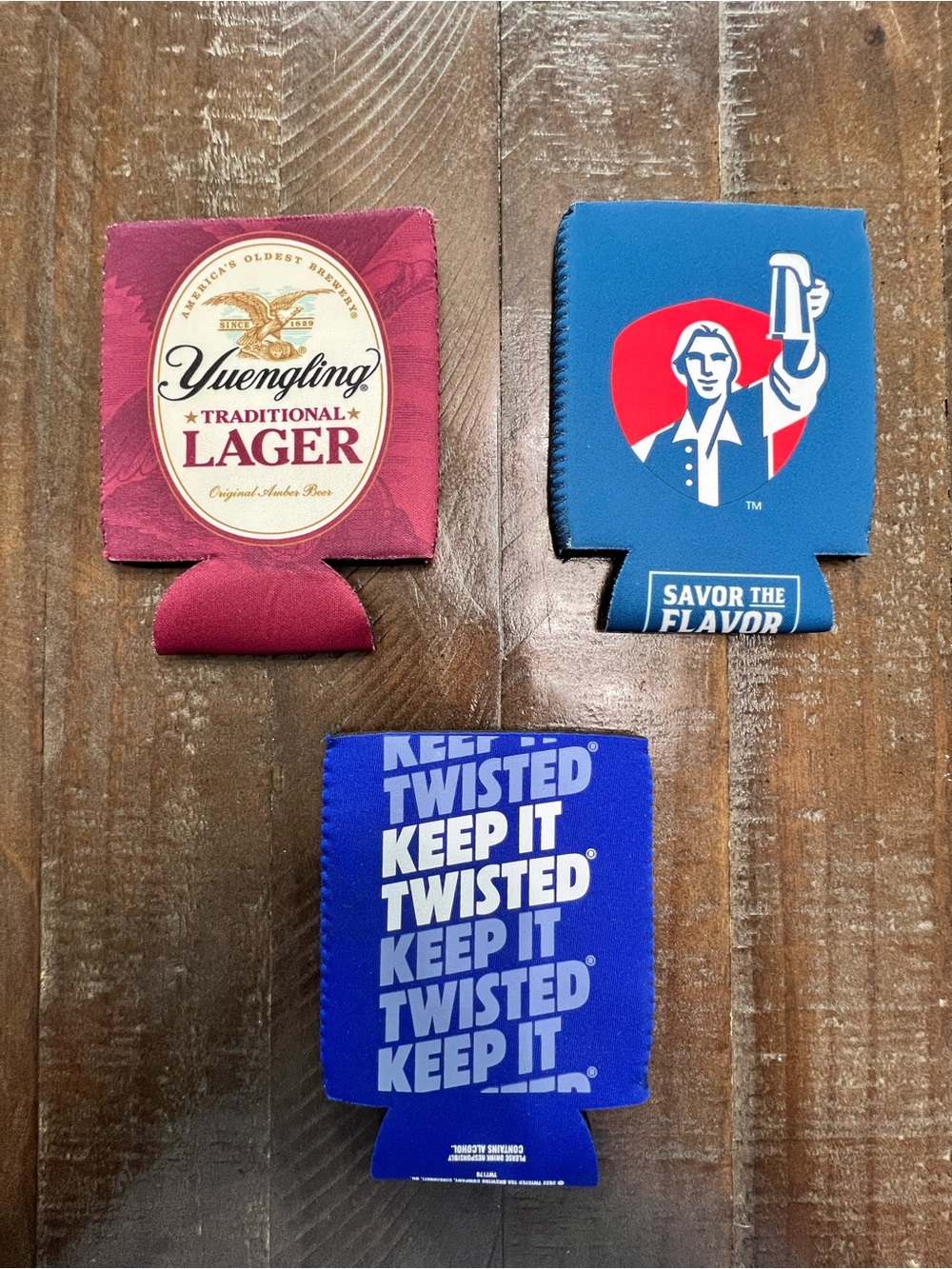 3-Pack Insulated Beer Coolers Yuengling Samuel Adams Twisted Tea Neoprene